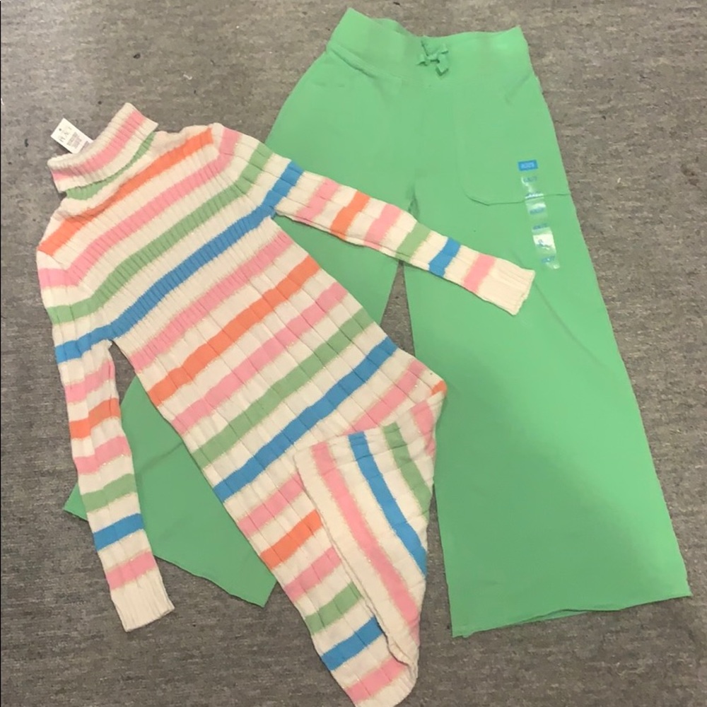 NWT Bundle of turtle neck sweater dress and pants